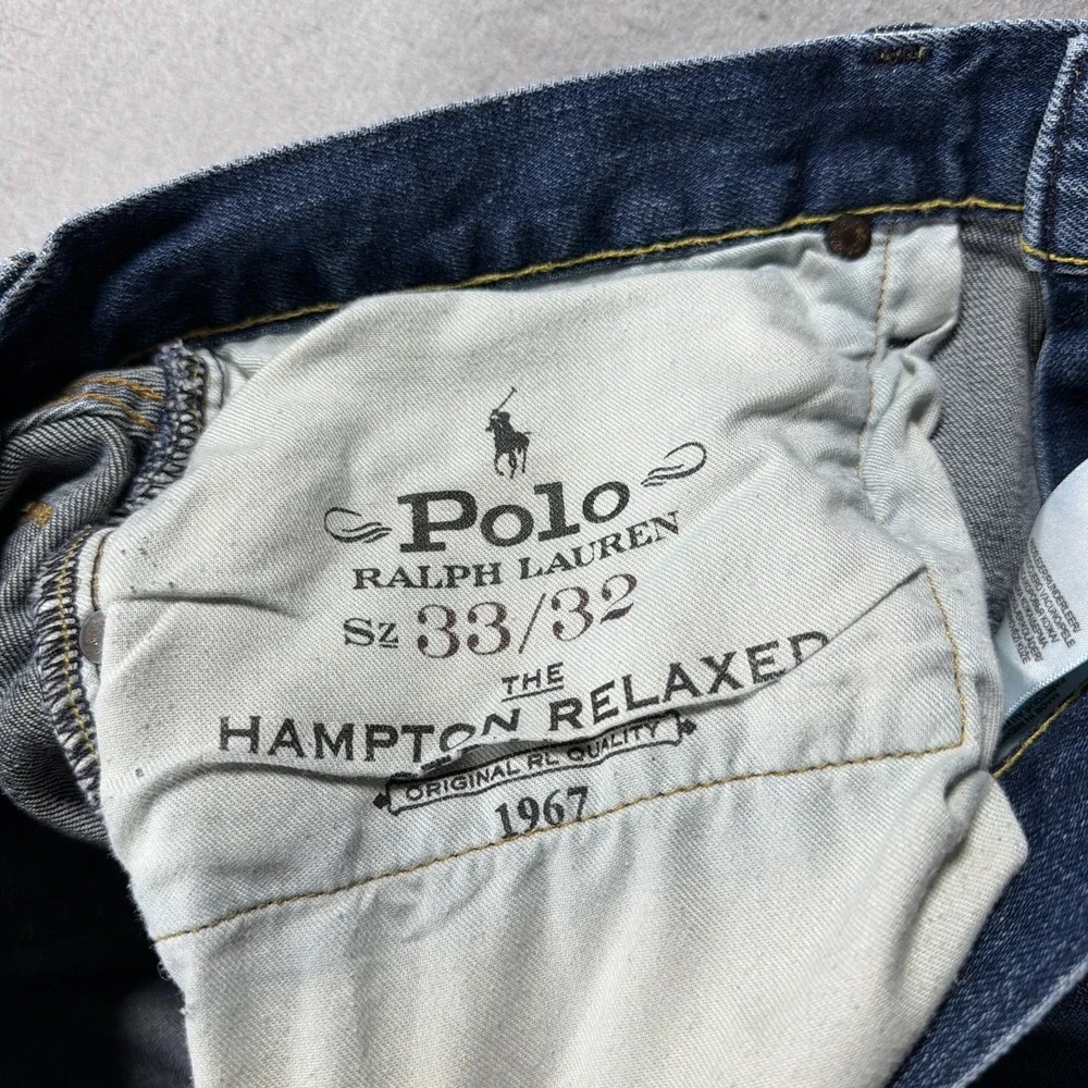 Polo Ralph Lauren Hampton Relaxed Jeans Mens 33x32 Blue Medium Wash Denim Pants